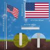 25 ft. Telescopic Aluminum Flagpole with U.S. Flag Ball